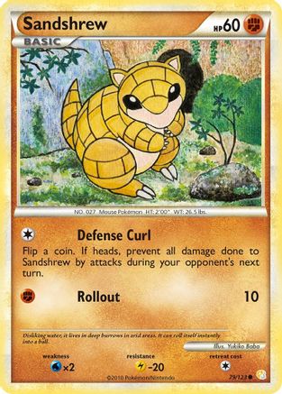 Sandshrew 79/123 - HeartGold SoulSilver Reverse Holofoil