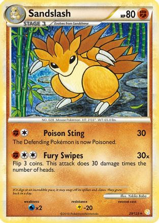 Sandslash 29/123 - HeartGold SoulSilver Reverse Holofoil
