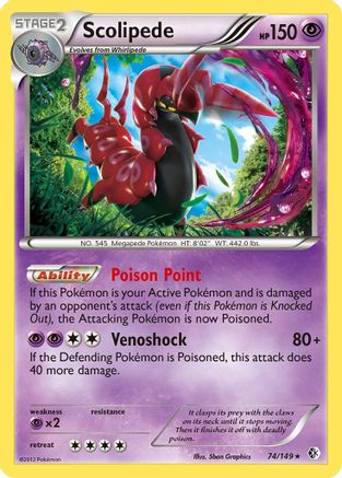 Scolipede 74/149 - Boundaries Crossed Reverse Holofoil