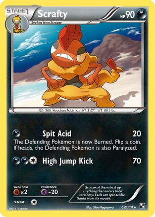 Scrafty 69/114 - Black and White Reverse Holofoil