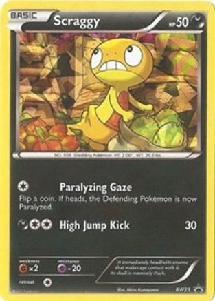 Scraggy - BW25 (Cosmos Holo) BW25/101 - Black and White Promos Holofoil
