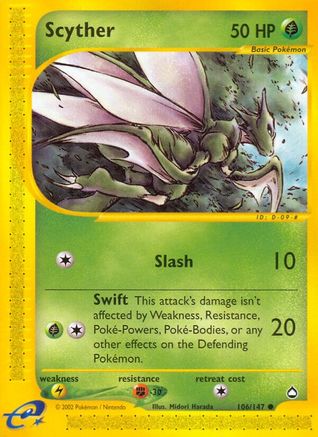 Scyther (106) 106/147 - Aquapolis