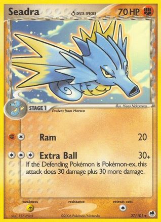 Seadra - 037/101 (Delta Species) 37/101 - Dragon Frontiers Reverse Holofoil