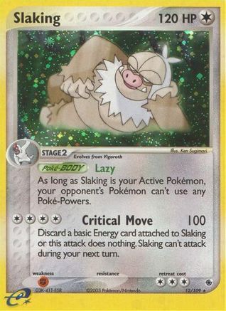 Slaking 12/109 - Ruby and Sapphire Reverse Holofoil