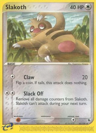 Slakoth 45/109 - Ruby and Sapphire Reverse Holofoil