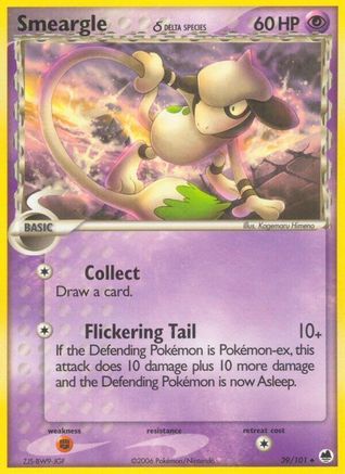 Smeargle (Delta Species) 39/101 - Dragon Frontiers Reverse Holofoil