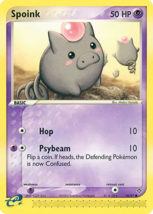 Spoink - 74/97 74/97 - Dragon Reverse Holofoil