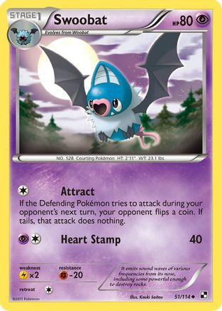 Swoobat 51/114 - Black and White Reverse Holofoil