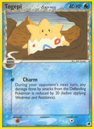 Togepi (Delta Species) 41/101 - Dragon Frontiers Reverse Holofoil