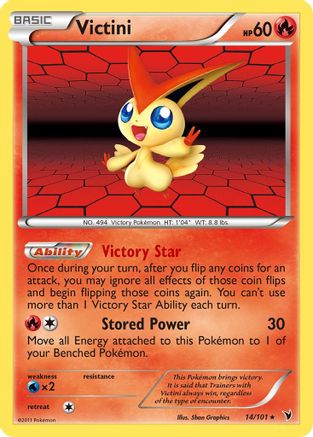 Victini (14) 14/101 - Noble Victories Reverse Holofoil