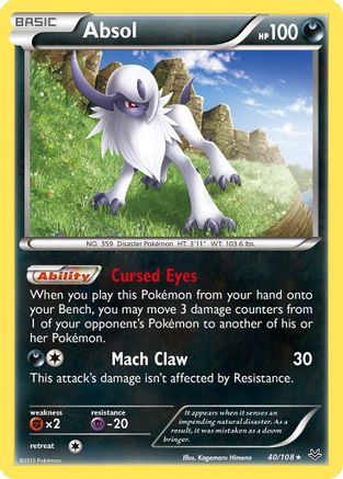 Absol 40/108 - XY  Roaring Skies Reverse Holofoil