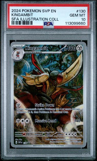 2024 POKEMON SVP EN-SV BLACK STAR PROMO #130 KINGAMBIT SFA ILLUSTRATION COLL PSA 10