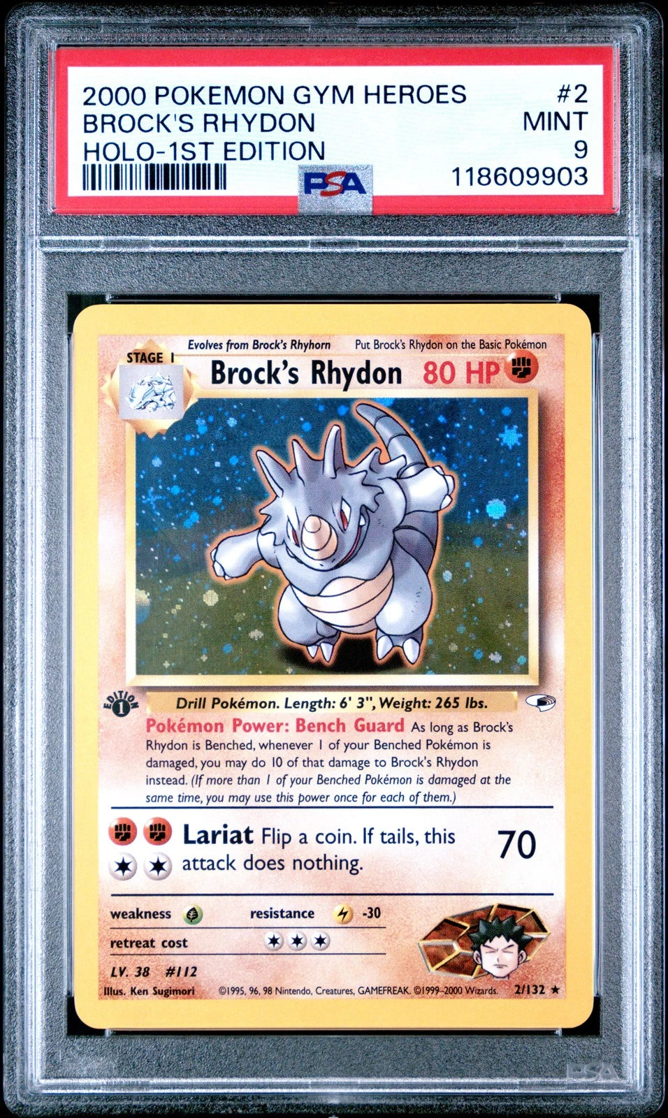 Brock's Rhydon [1st Edition] #2 PSA 9