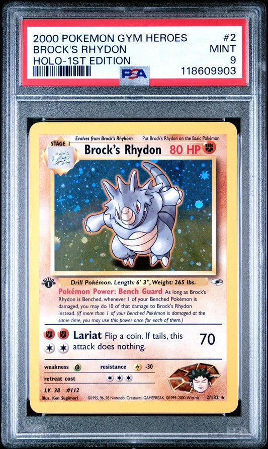 Brock's Rhydon [1st Edition] #2 PSA 9