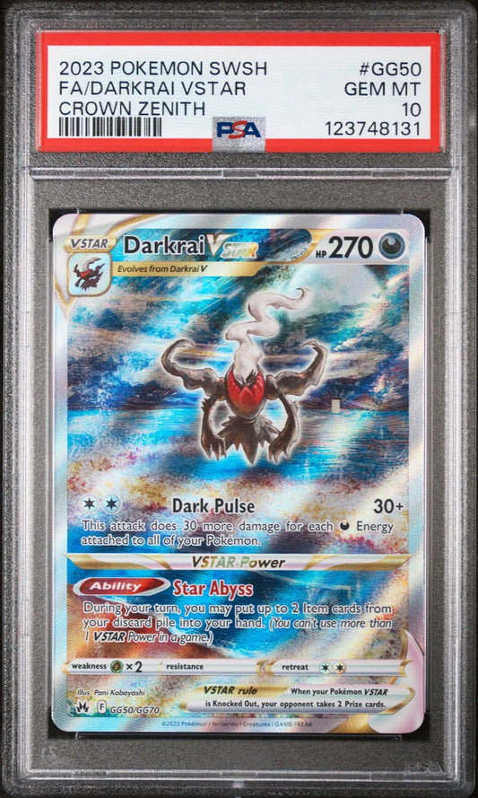Darkrai VStar #GG50 PSA 10