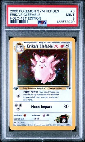 Erika's Clefable [1st Edition] #3 PSA 9
